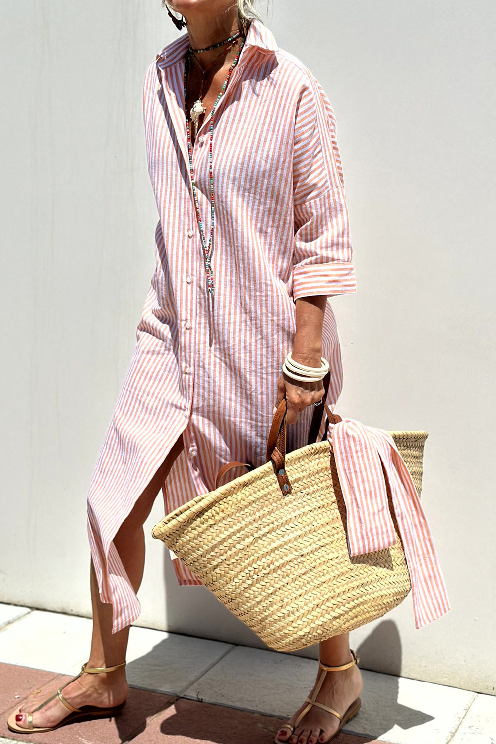 Sophia | Timeless Striped Shirt Dress with Elegant Comfort